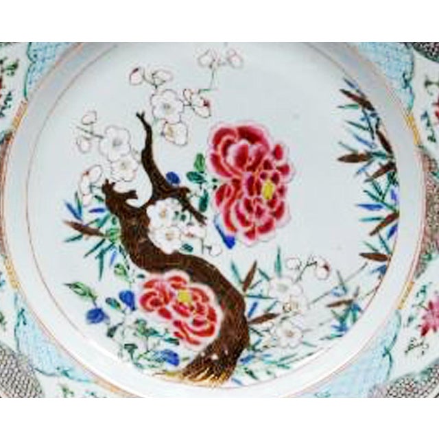 Chinese Chinese Export Famille Rose Porcelain Pair of Large Dishes, Circa 1735–1750 For Sale - Image 3 of 6
