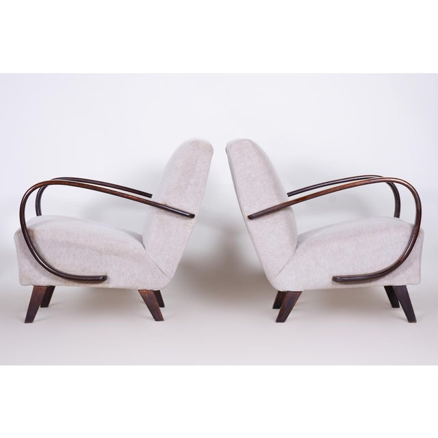 Czech Art Deco Model C Armchairs by J. Halabala for Up Závody, 1930s, Set of 2 For Sale - Image 4 of 15
