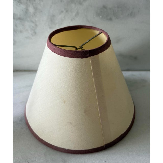 Vintage Faience Small Table Lamp With Hand Painted Birds For Sale - Image 11 of 11