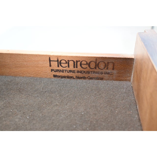 Henredon Hollywood Regency Chinoiserie Walnut Drop-Leaf Bar Cabinet Server For Sale - Image 17 of 17