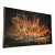 1960s Rutten Mid-Century Modern Black Orange Yellow Abstract Expressionist Horizontal Painting For Sale