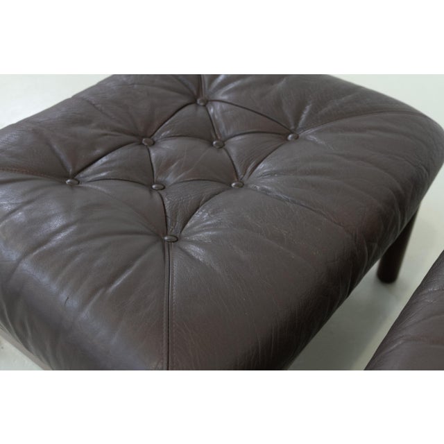 Set of Mid-Century Modern Scandinavian Safari Lounge Chair and Ottoman by Bruksbo, 1970s For Sale - Image 6 of 18