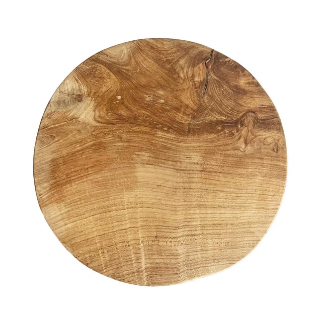 Early 21st Century Vintage Tore Teak Wood Bar Stool For Sale - Image 5 of 8