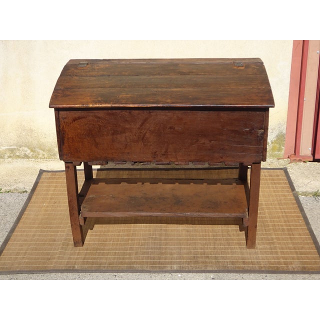 A very old, entirely pegged piece of solid oak furniture. Originally a dish rack, used to store, drain, and hold dishes...