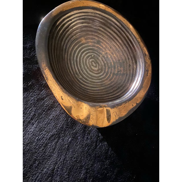 Ben Seibel Brass Ashtray / Ribbed Bowl for Jenfred-Ware Raymor, Usa, c.1950 For Sale - Image 4 of 9