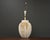 A mid century modern ceramic drip glaze table lamp. Height is measured to the top of the finial. 12.5” diameter. 33” tall.