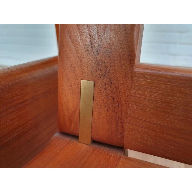 1980s Danish Teak & Leather Lounge Chair from HS Design, 1980s For Sale - Image 5 of 15