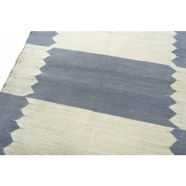 Handwoven Kilim Rug in Wool For Sale - Image 4 of 8
