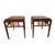 Pair of Vintage Art Decor Style Mahogany Side End Tables For Sale