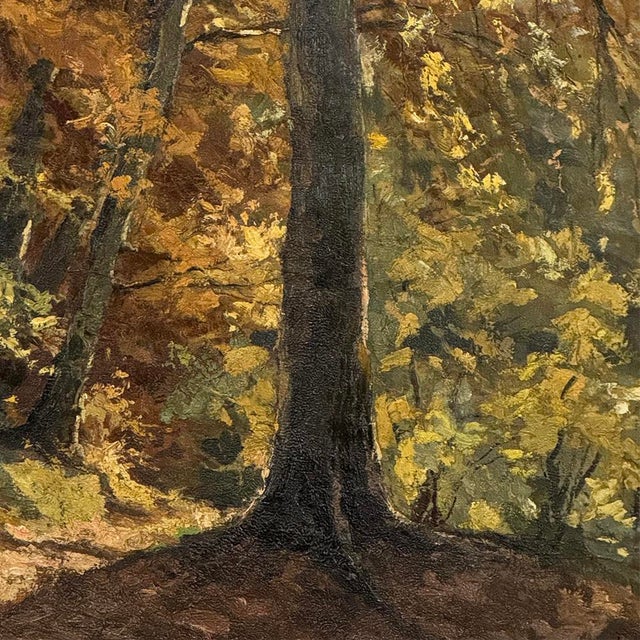 Framed Oil Painting on Canvas by Fernand Ley (1910-1973) 'Path in the Forest' For Sale - Image 12 of 17