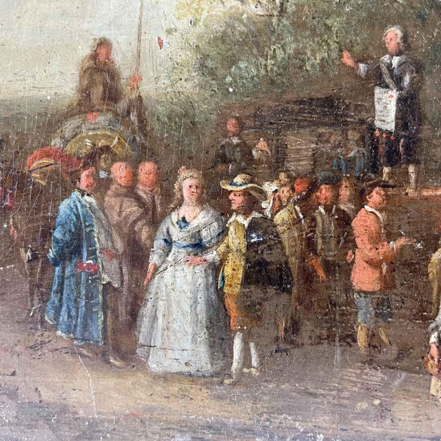 Black Flemish Artist, Landscape, 1600, Oil on Panel, Framed For Sale - Image 8 of 9