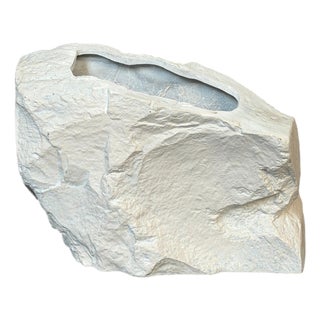 Sirmos Faux Stone Cast Resin Rockwork Sculptural Vase, USA, 1970s For Sale