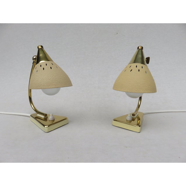 Mid-Century Modern Vintage Italian Bedside Lamps, 1950s, Set of 2 For Sale - Image 3 of 18