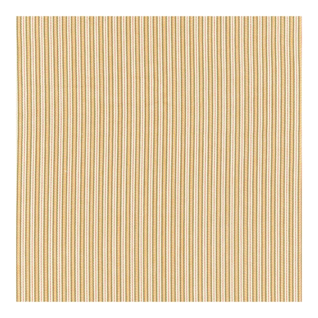 Schumacher Baker Cotton Stripe Fabric in Ivory/Rose/Sage For Sale