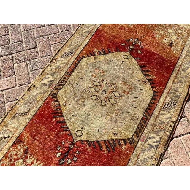 Textile Vintage Turkish Hand Knotted Area Rug - 39" X 78" For Sale - Image 7 of 10
