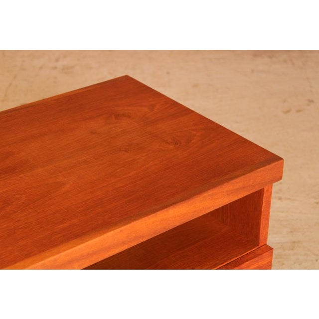 Wood Mid-Century Teak Media Stand with Drawer, 1970s For Sale - Image 7 of 10