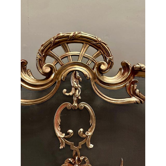 Metal French Rococo Bronze Fire Screen from Bouhon Freres, 1880s For Sale - Image 7 of 10
