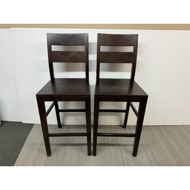 Design Plus Gallery presents a Pair of Basque Bar Stools from Crate & Barrel. Inspired by the rustic character of a...