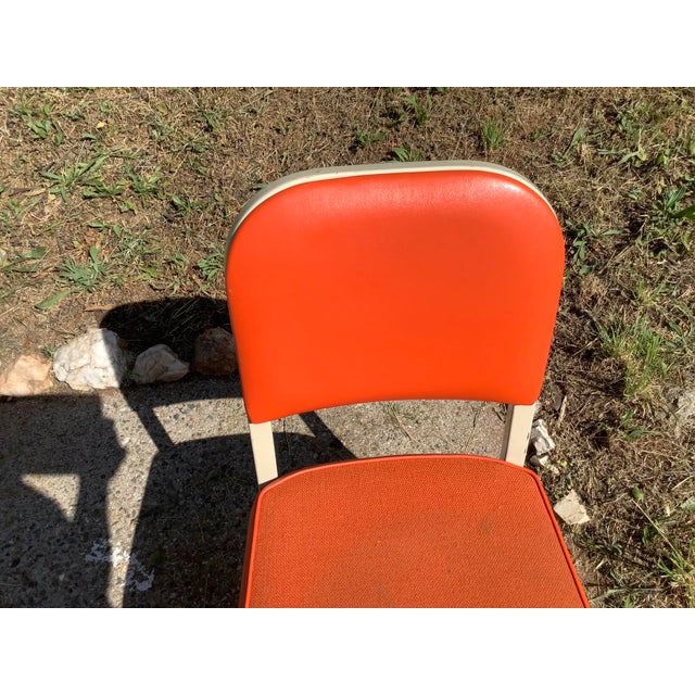 1970s Vintage Burnt Orange Steel Office Chair by Harter Corporation For Sale - Image 9 of 12