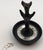Ebony Ring Tree Edwardian English Ebony & Sterling; Ca 1916 Hallmark- No Monogram For Sale - Image 8 of 12