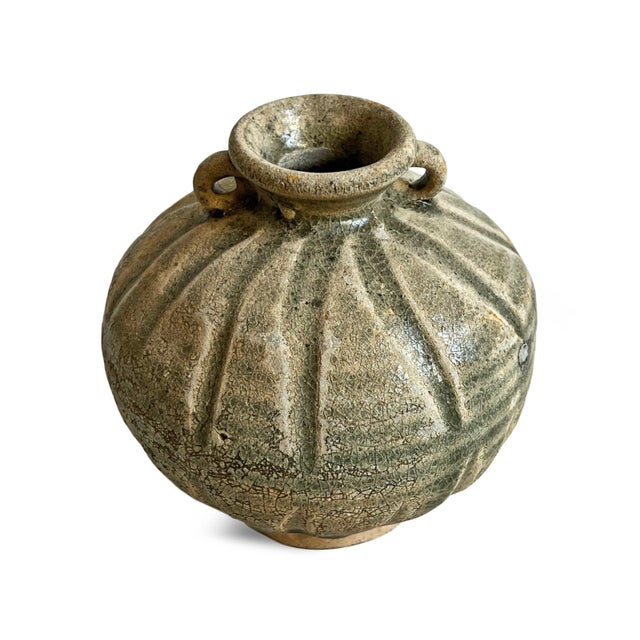 Late 19th Century Antique Small Ocean Earthware Pot/Vase For Sale - Image 5 of 8