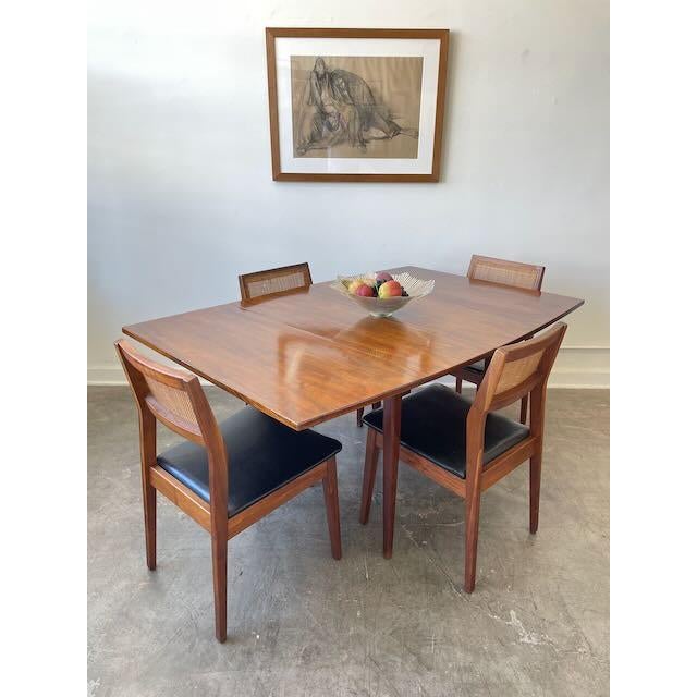 ✨Now available, Mid century walnut table and 4 chairs. Beautifully designed chairs by Hibriten Chair Company featuring...