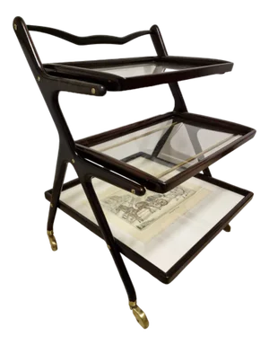 Wooden Trolley by Ico & Luisa Parisi, 1960s