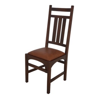 Stickley Mission Oak Arts & Crafts Side Chair For Sale