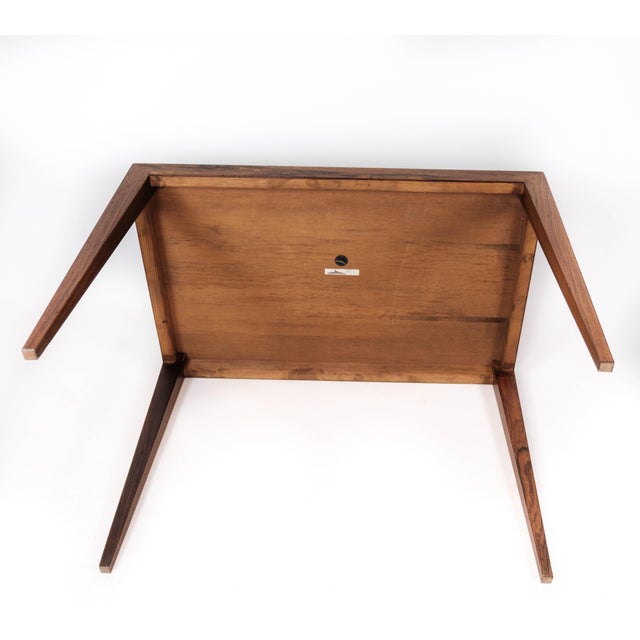 Brown Rosewood Side Table by Severin Hansen for Haslev Furniture, 1960s For Sale - Image 8 of 11