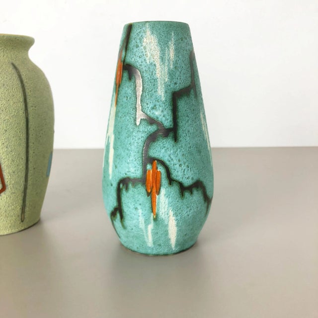 Vintage Pottery Vases by Scheurich, Germany, 1960s, Set of 2 For Sale - Image 14 of 18