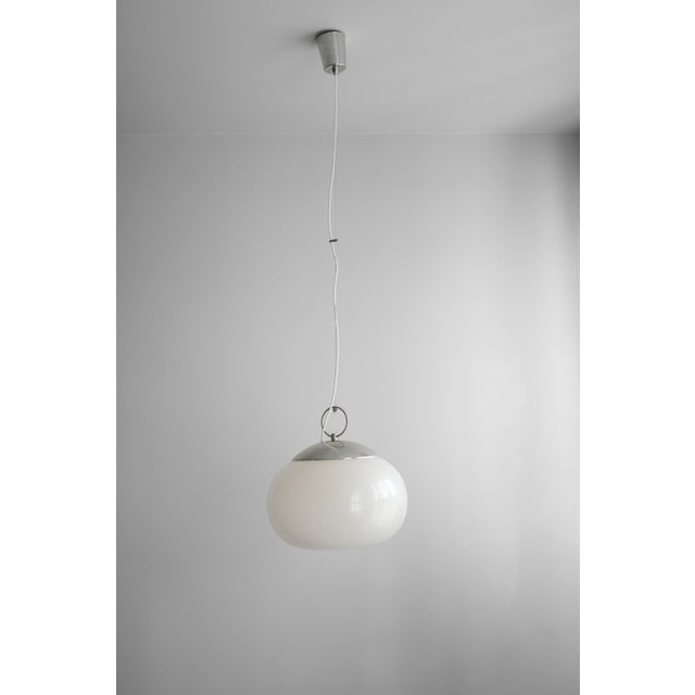 Mid-Century Modern Italian Pendant Lamp with Hand-Blown Murano Glass from Mazzega, 1970s For Sale - Image 3 of 4