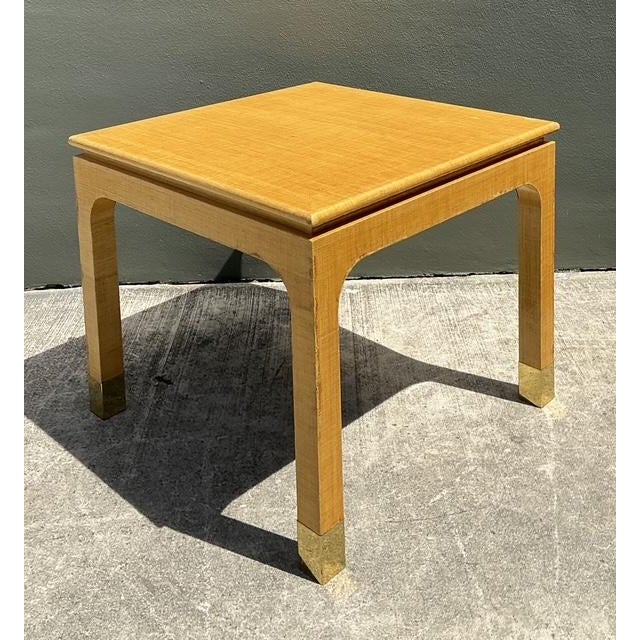 Vintage Wrapped Grasscloth Game Table For Sale - Image 4 of 12