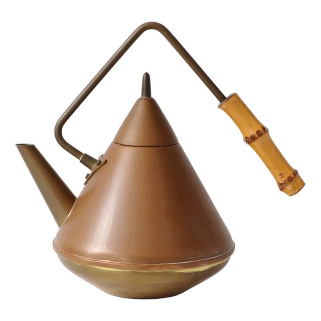Mid-Century Copper and Brass Teapot, 1960s For Sale