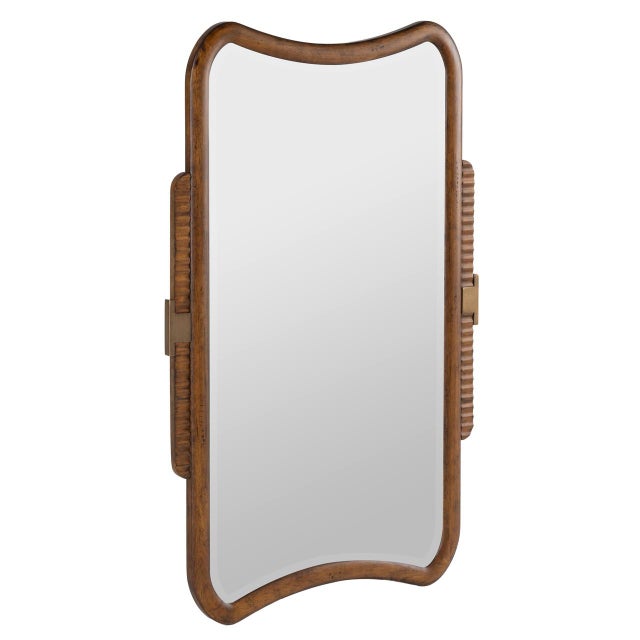 The Park and Oak x Cooper Classics Luca Wall Mirror features a rich tropical hardwood frame with an organic, rounded...