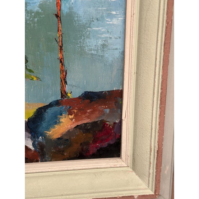 Franke, Coastal Landscape, 1960s, Oil on Canvas, Framed For Sale - Image 8 of 12