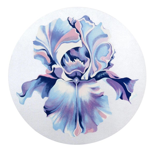 Iris on Silver' Serigraph For Sale