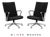 Chrome and Black Leather Lounge Chairs by Davis Furniture - A Pair For Sale