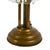 Traditional Vintage Brass and Crystal Hurricane Table Lamp With Glass Chimney and Prisms For Sale - Image 3 of 4
