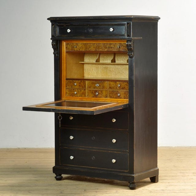 Rustic Antique Secretary Desk, 1900s For Sale - Image 3 of 16