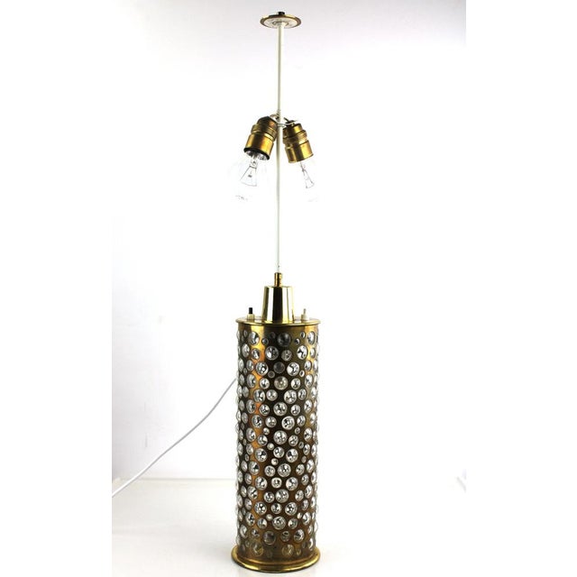Gold Bubble Glass Table Lamps attributed to Helena Tynell for Limburg, 1960s For Sale - Image 8 of 16