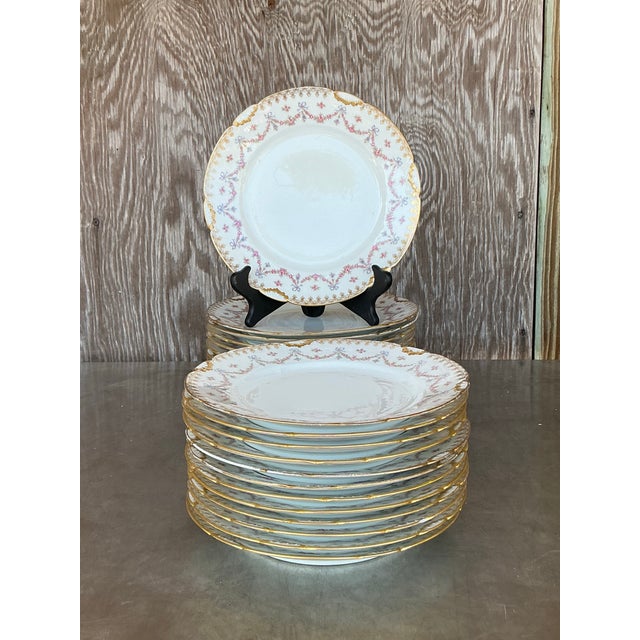 Ceramic Vintage Regency Limoges Swag China - Set of 30 For Sale - Image 7 of 11