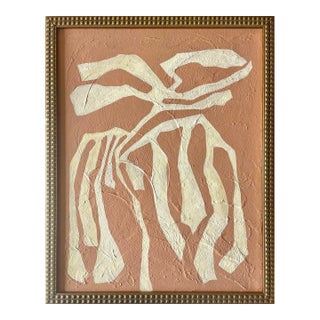 2026 "Le Dalie No. 2" Abstract Botanical Painting on Canvas by Artist r.k. Red For Sale