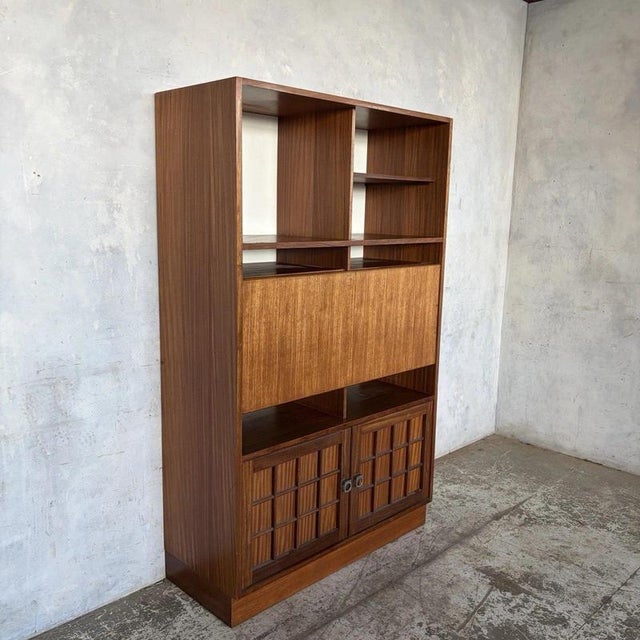 Mid-Century Modern Teak Secretaire Bookcase, 1960s For Sale - Image 4 of 7