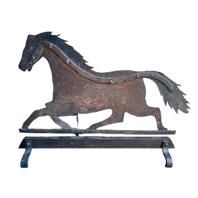Running horse weather vane Sheet metal Custom made stand Great display piece!
