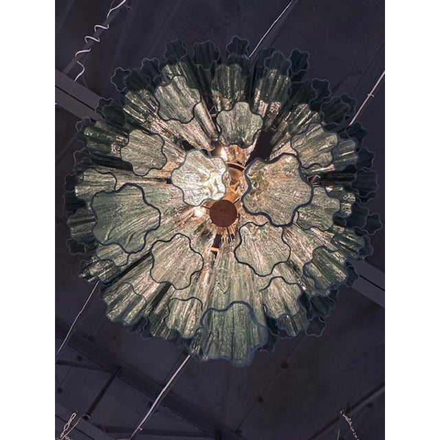 Modern Green Murano Glass "Trochi" Chandelier For Sale - Image 4 of 4