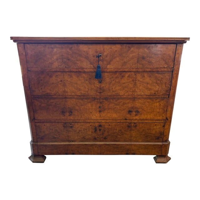 19th Century Louis Philippe Burl Walnut Chest of Drawer / Commodes For Sale