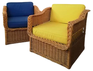 Set of Wicker Armchairs in the style of Rodi Serie for Vivai Del Sud, 1970s