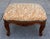 French Provincial Antique Louis XV French Provincial Footstool With Fortuny Seat For Sale - Image 3 of 7