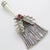1980s Vintage Italian Genuine Silver Christmas Lucky Broom Good Luck Holiday Miniature With Holly, Enameled Figurine Made in Tuscany For Sale - Image 5 of 12