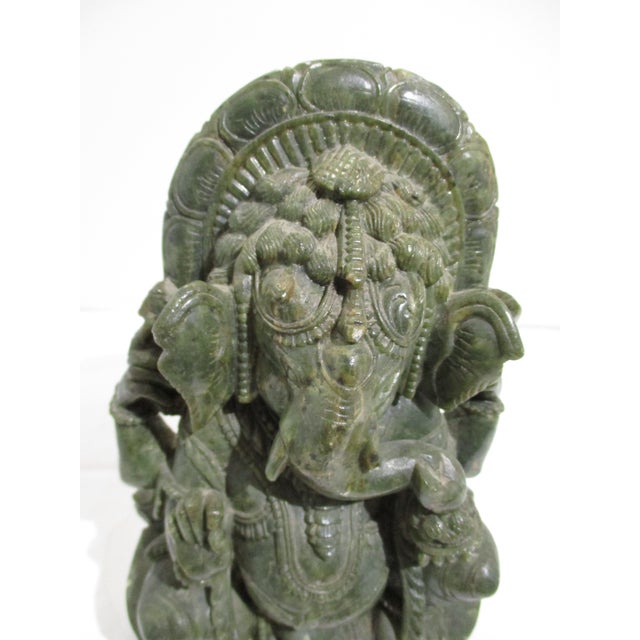 Ganesha Green Soapstone Carving Chairish